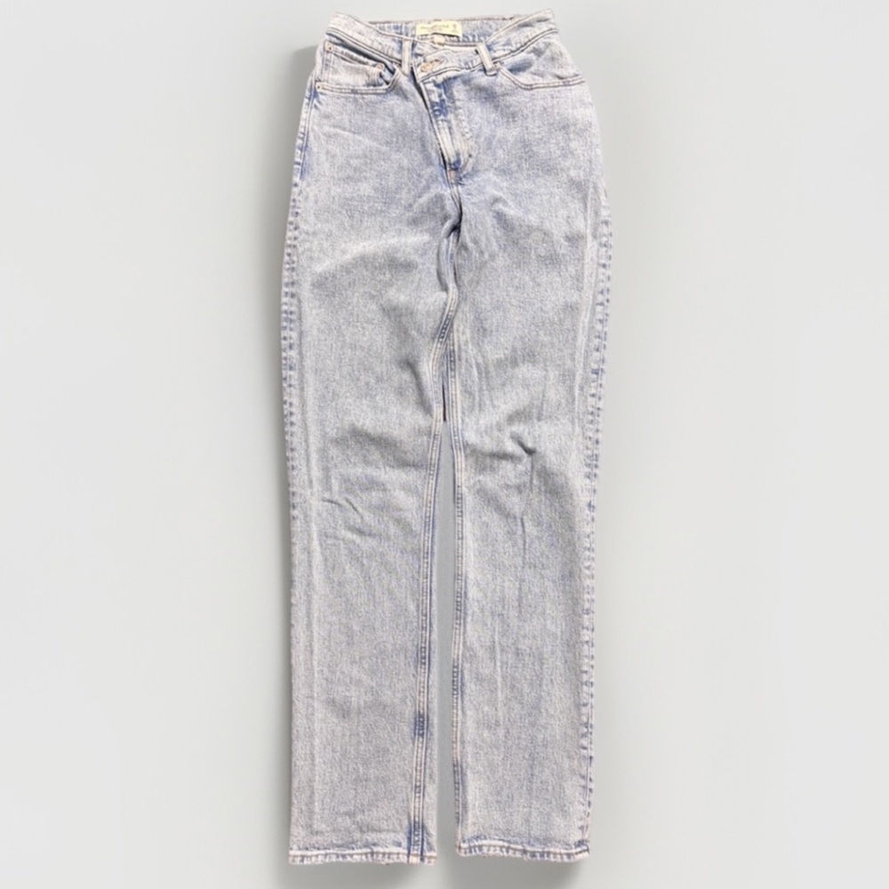 Abercrombie & Fitch Crossover Waist 90’s Straight Ultra High Rise Curve Love 2L